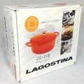 Lacostina 2.5升 鑄鐵搪瓷煲 橙色